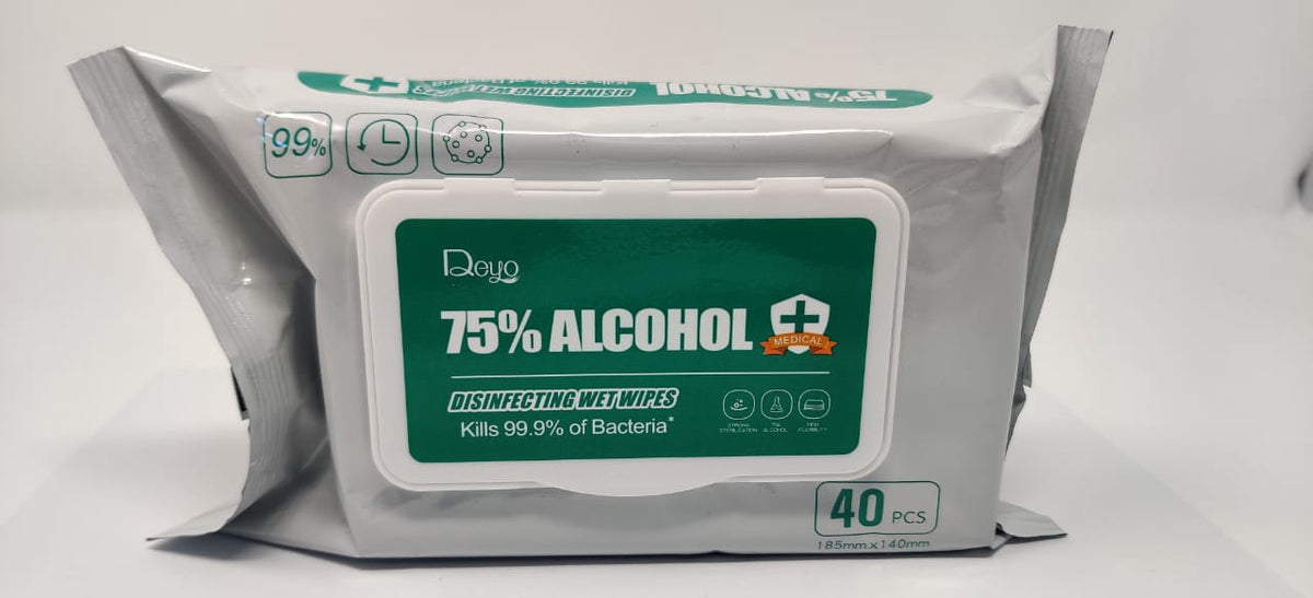Wet Wipes Disinfecting 75% Alcohol 40PCS