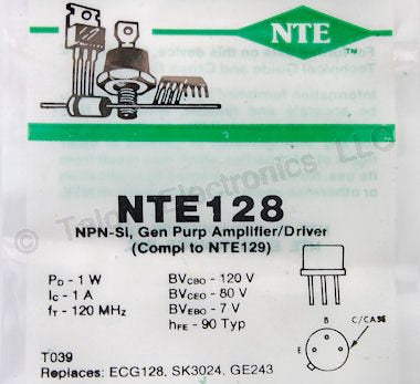 NTE 128 Ecg 128 D#186