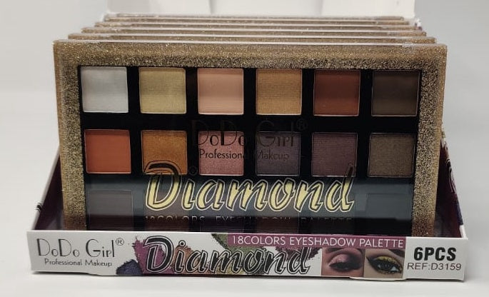 Makeup Eye Shadow Do Do Girl Diamond 18 Colors Palette D3159