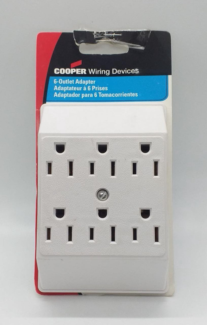 COOPER Adaptor 6 Outlet 1146W Wall Tap