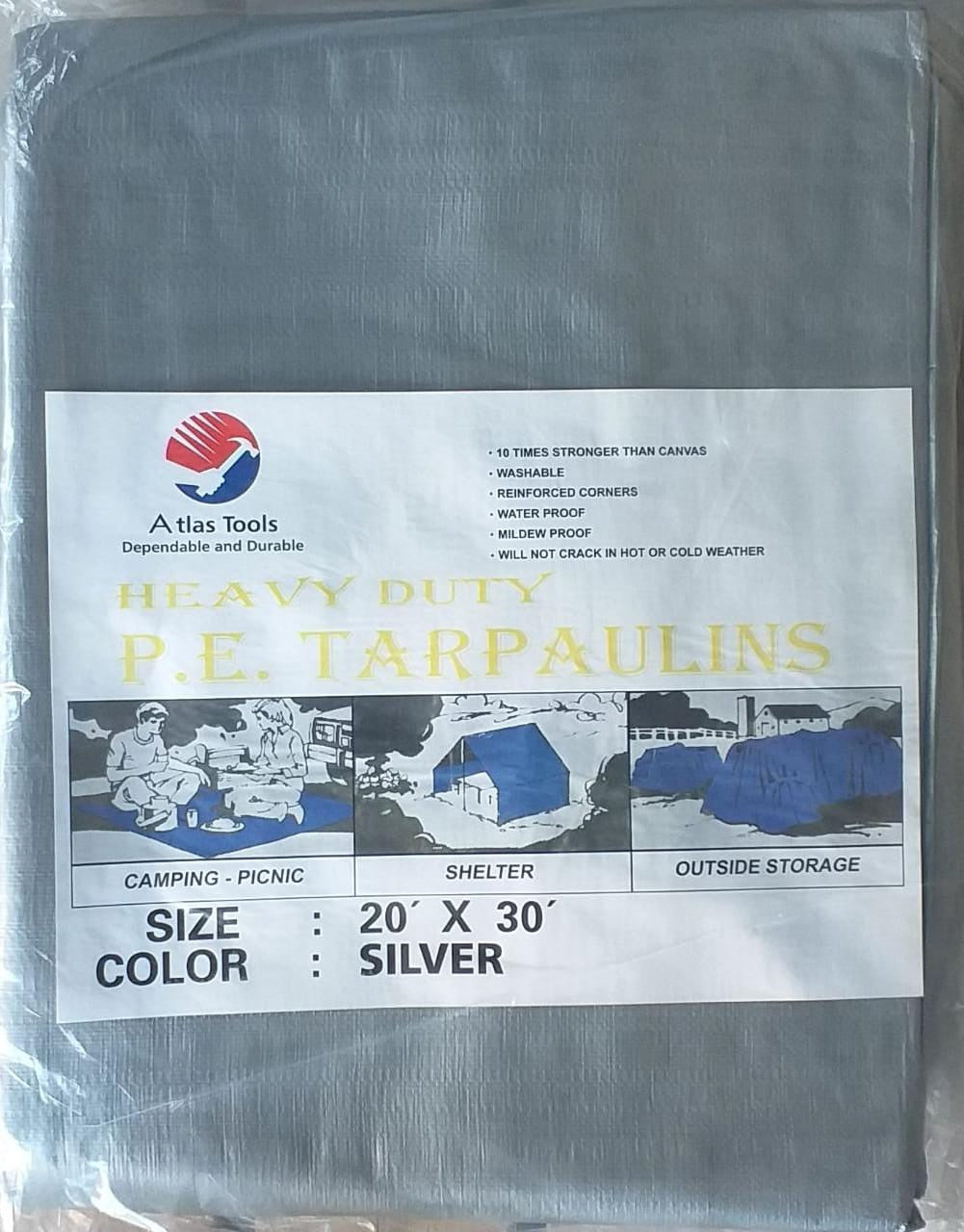 ATLAS Tarpaulin Silver 20'X 30'