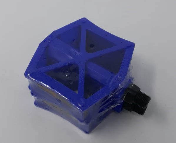 SINGH'S SUNSET Bicycle Pedal Plastic with Reflector Square Bmx / Blue / Black
