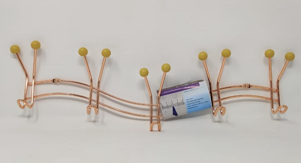 GENERIC Towel Rack Holder 10 Hook H78-5 Rose Gold