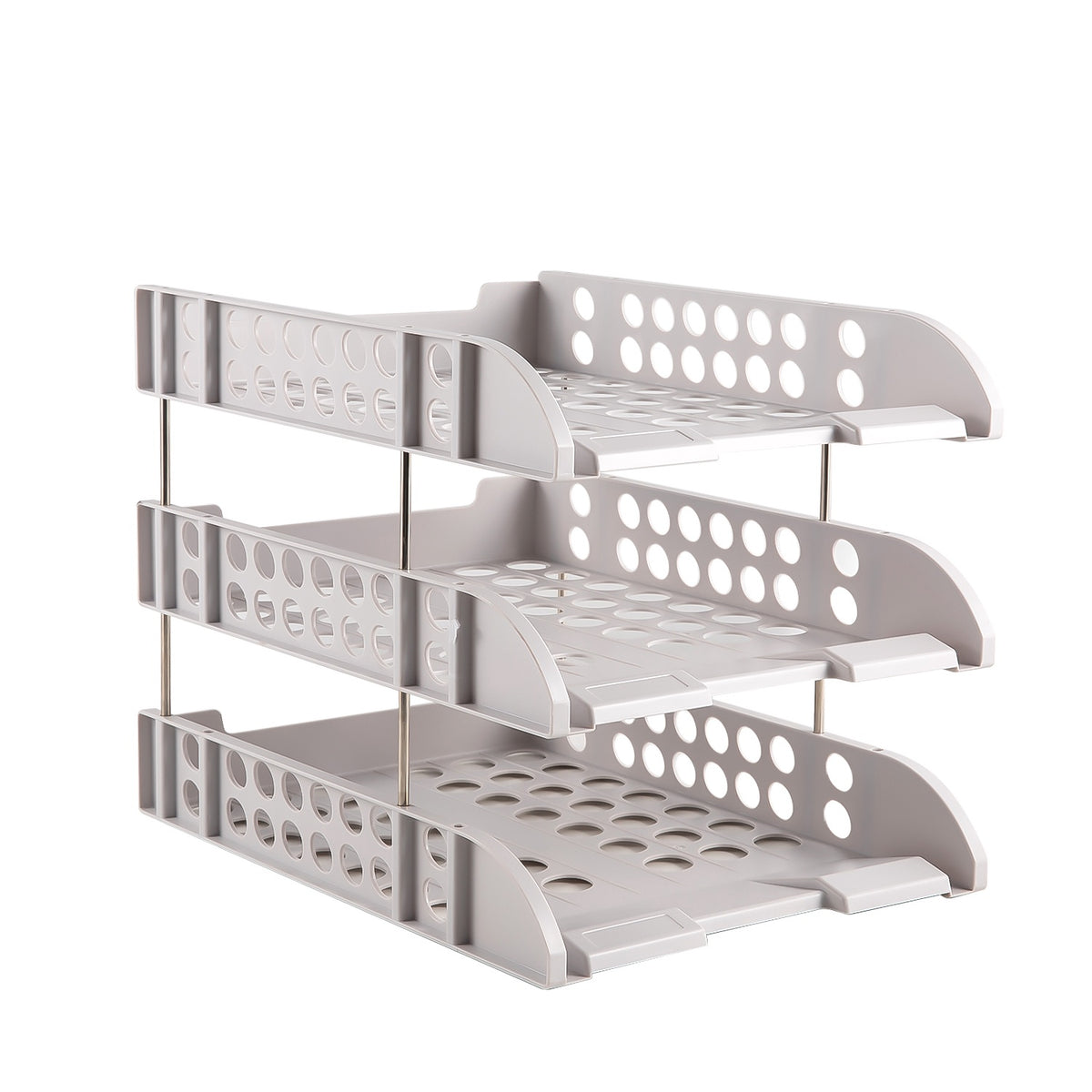 DELI Stationery File Tray 9217 3-TIER Grey