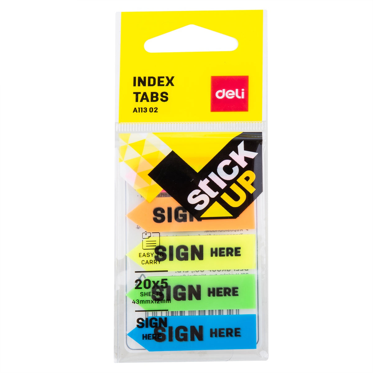 DELI Stationery Indicator Sticker Index Tabs A113 02 Sold Each