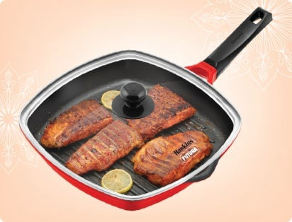 HAWKINS Grill Pan DCGP30G Die Cast with Glass Lid 30CM