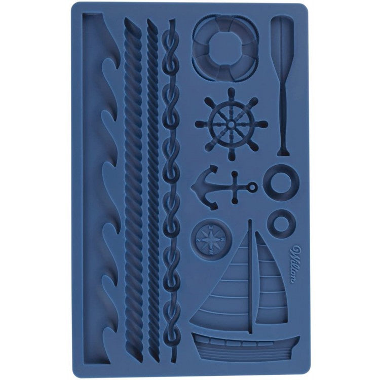 WILTON Baking Fondant and Gum Paste Silicone Mold Nautical 409-7726