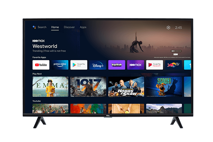TCL Television 40" 40S334 Smart LED Android TV