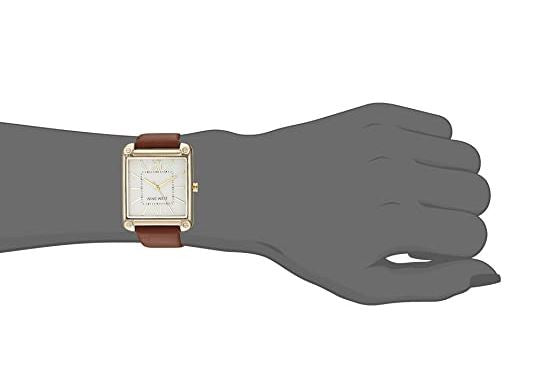NINE WEST Watch Women's Brown Strap 2116SVBN