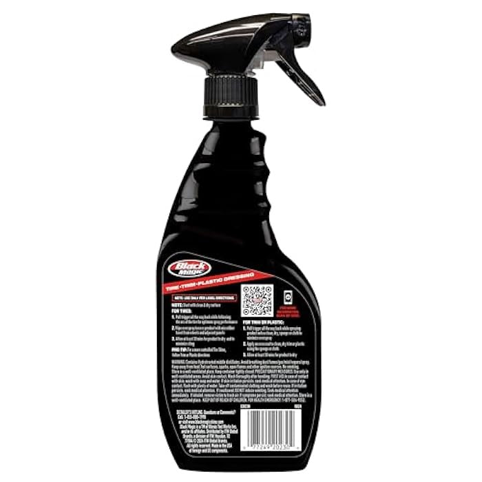BLACK MAGIC Tire Trim and Plastic Dressing 16 Fl OZ 473ML