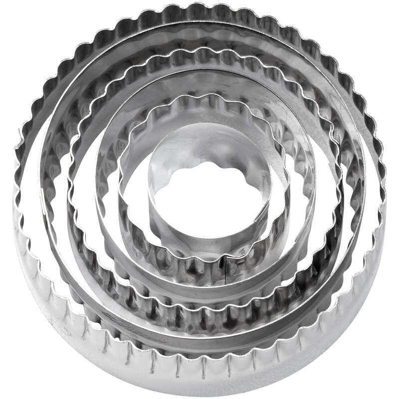 WILTON Baking Cookie Cutter Double CUT-OUTS 6PCS Set Round 417-2581