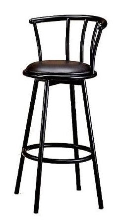 Bar Stool ZF-0206 Black with Metal Back Rest NSC-2302