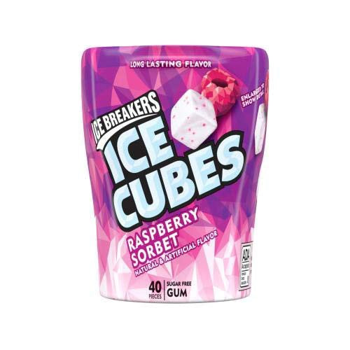 HERSHEY'S Ice Breakers Ice Cube Raspberry Sorbet Sugar Free Gum 40-PIECES