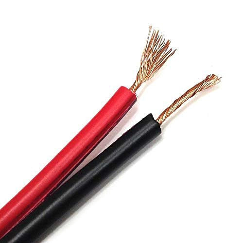 AUDIO PIPE Speaker Wire 14G Yds Cable 14-500 Blk Black and Red Sold Per Yard