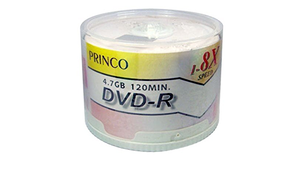 PRINCO Dvd Blank DVD-R 8X White Without Case Sold Each