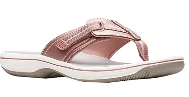 CLARKS Footwear Women's Brinkley Jazz FLIP-FLOP Rose Gold