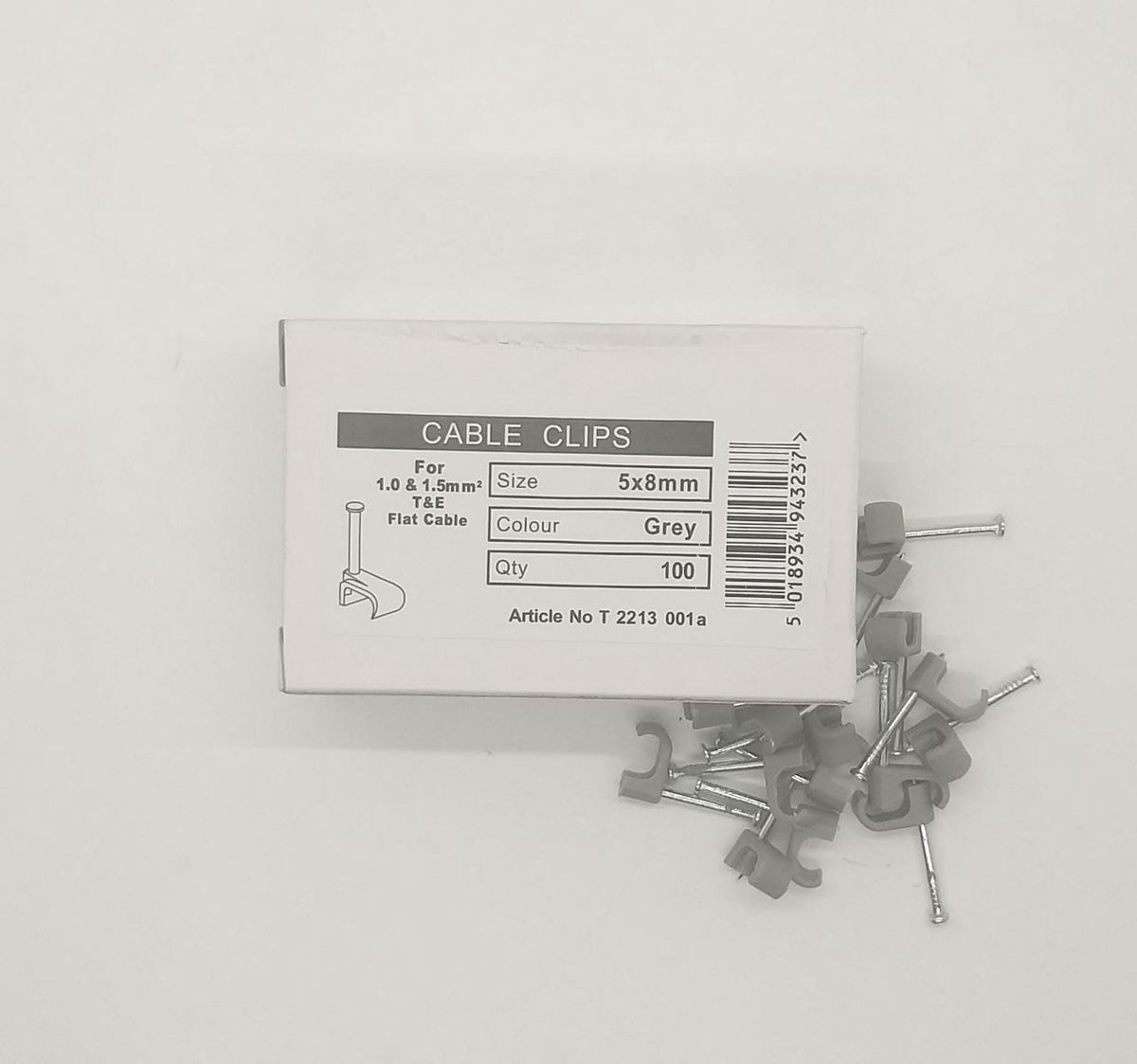 SCHNEIDER Cable Tower Clips 1.5MM Flat 100PCS White Box