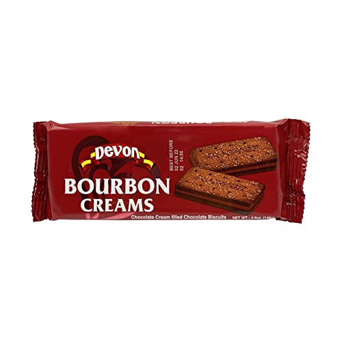 DEVON Biscuit Bourbon Creams Chocolate Flavoured Cream Filled Chocolate Biscuits 140G 4.9OZ