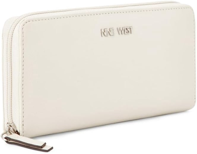 NINE WEST Wallet Norah Zip Around Off White