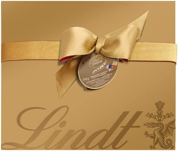 LINDT Assorted Chocolate Gold Gift Box 350G