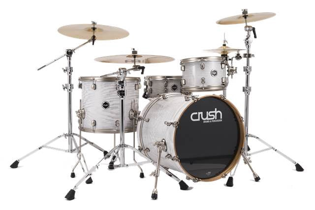 CRUSH Drum Set SMA448612 Sublime Axm Hg White with Silver Sparkle