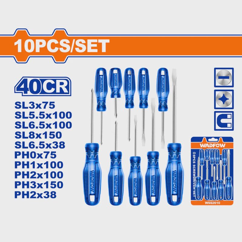 WADFOW Screwdriver Set 10PCS WSS2410