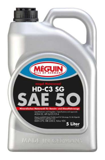 MEGUIN Oil Megol Motorenoel HD-C3 Sg Sae 50 5L 4306