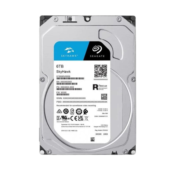 SEAGATE Computer Hard Drive Sata 6TB Skyhawk Surveillance ST6000VX