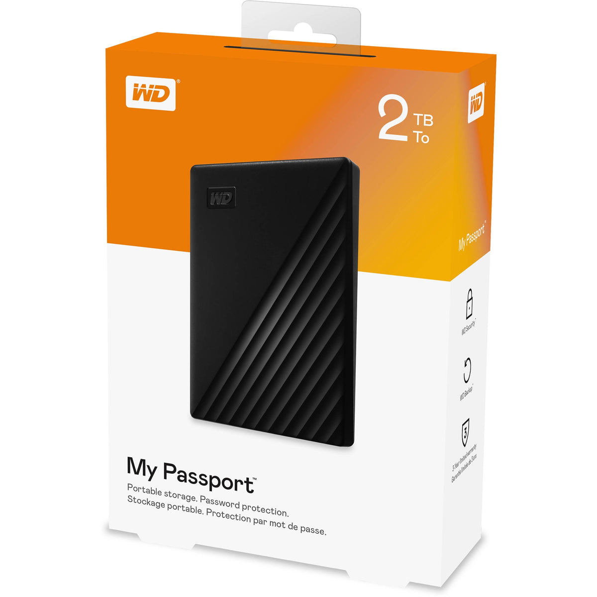WESTERN DIGITAL Computer Hard Drive External Wd My Passport 2TB WDBYVG0020BBK-WESN