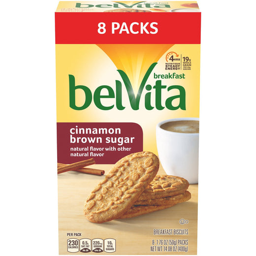 BELVITA Breakfast Biscuits Cinnamon Brown Sugar 8 Packs 14.08 OZ 400G