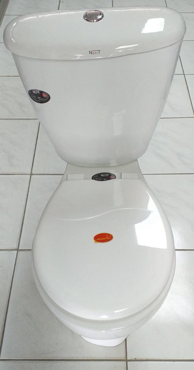 NEAT Toilet Set Leopard White C/ Coupled Push Button