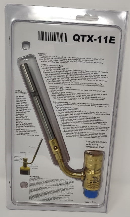QE QUALITY Hand Torch QTX-11E Swivel Tube Torch
