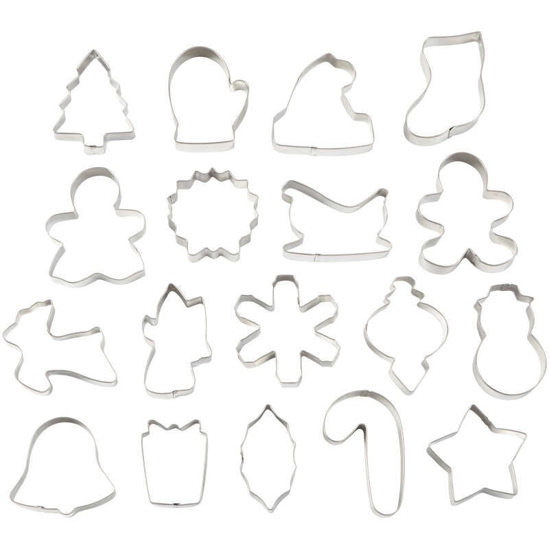 WILTON Baking Cookie Cutter Holiday 18PCS Set 2308-5454