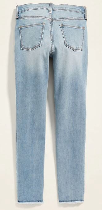 OLD NAVY Girls Jeggings Button Fly Light Wash