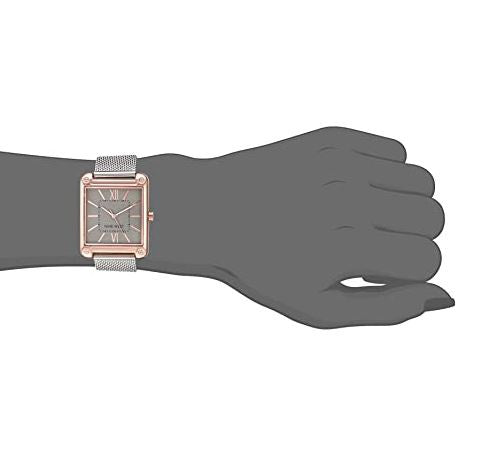 NINE WEST Watch Women Rose GOLD-TONE and SILVER-TONE Mesh Bracelet 2091RGSB