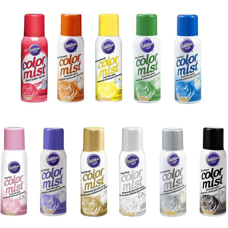 WILTON Baking Color Mist 1.5OZ 42G / Pink / Violet / Pearl / Blue
