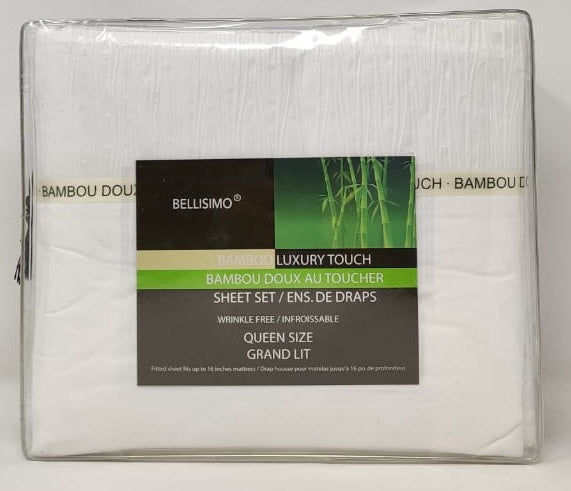 Bedsheet Set Queen Bellisimo Bamboo Luxury Touch