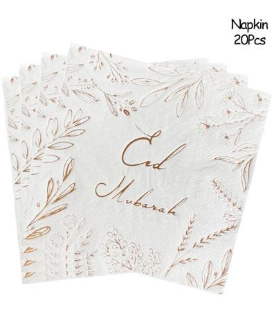 Eid / Ramadan Plate / Cup Napkin Rose Gold