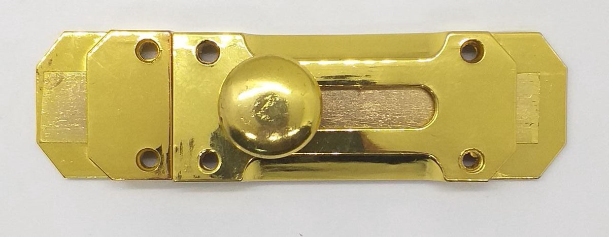 Tower Bolt 5 1/2" Gold Flat Square