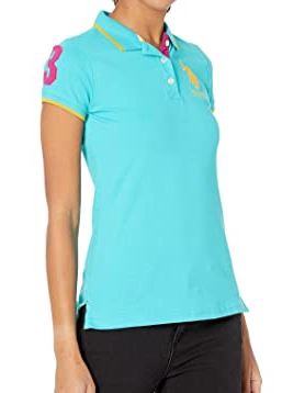 US POLO ASSN. Women Shirt Polo Us Polo Turquoise, Yellow Logo