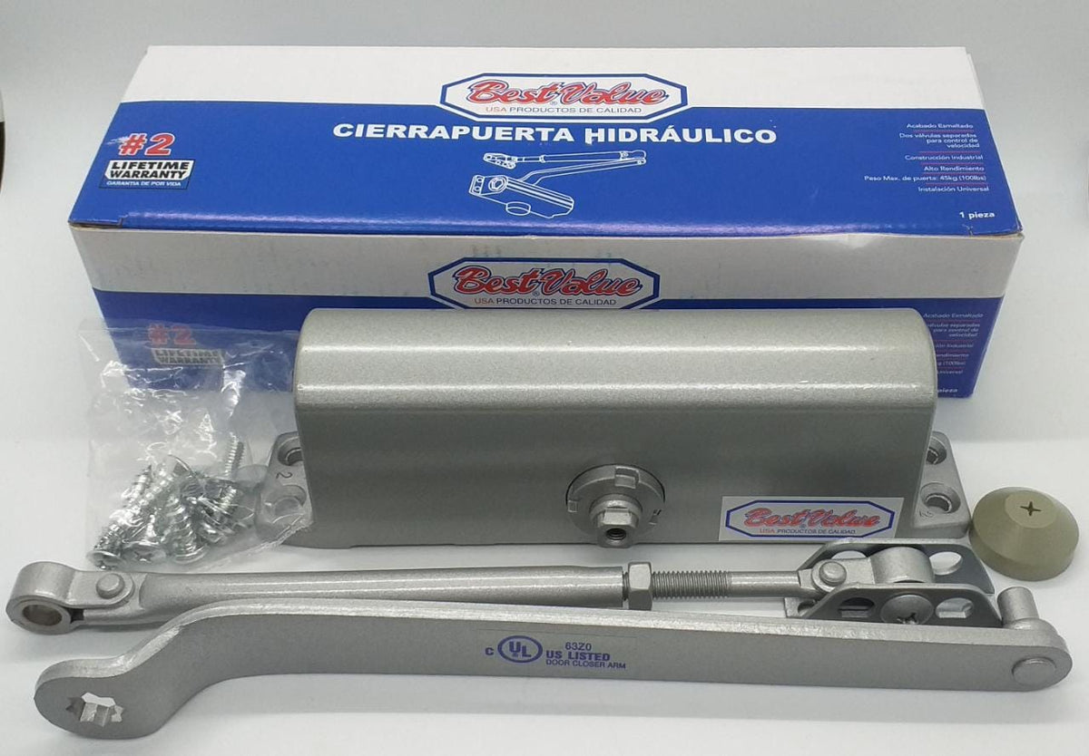 BEST VALUE Door Closer Hydraulic F17990 #2 Alum Finish
