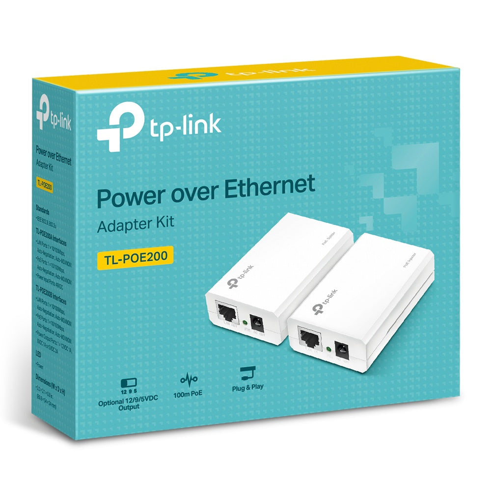 TP-LINK Computer Power Over Ethernet Adapter Kit TL-POE200