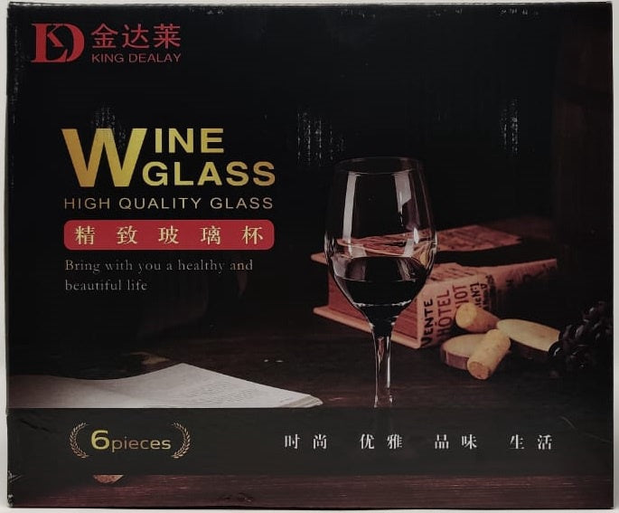 Glass Wine Set 6PCS Clear King Dealay GLASS-22