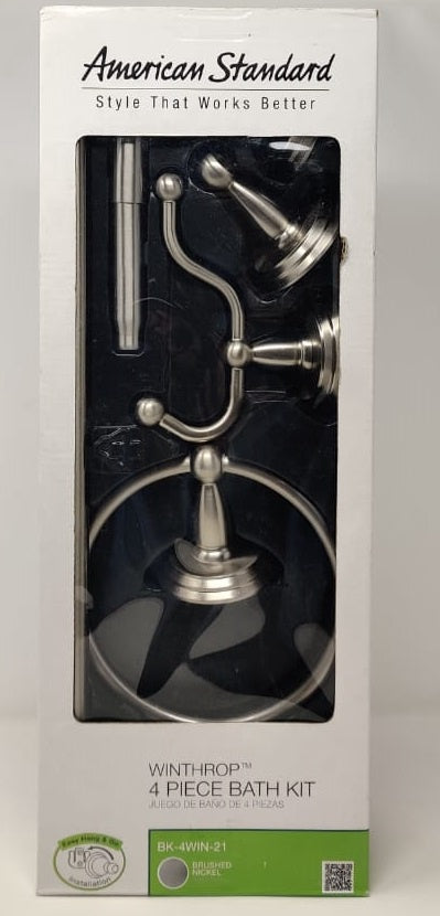 Bathroom Set 4PCS American Standard BK-4WIN-21 Brushed Nickel