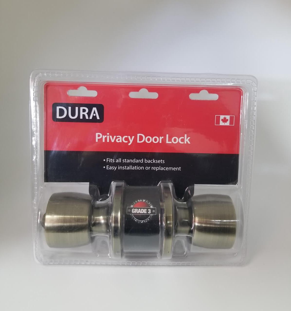 DURA Lock Privacy Knob Ab #5932BK/ABVP