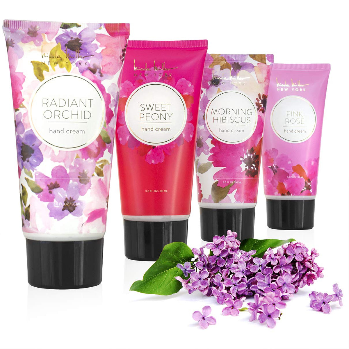NICOLE MILLER Lotion Set 4PCS Floral Hand Cream Set, Moisturizer Gift Set