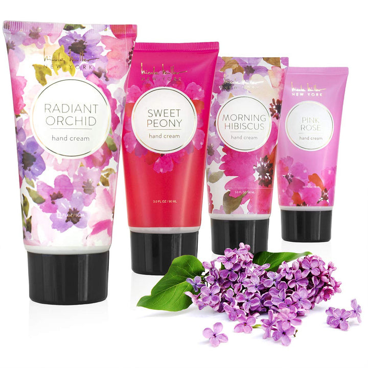 NICOLE MILLER Lotion Set 4PCS Floral Hand Cream Set, Moisturizer Gift Set