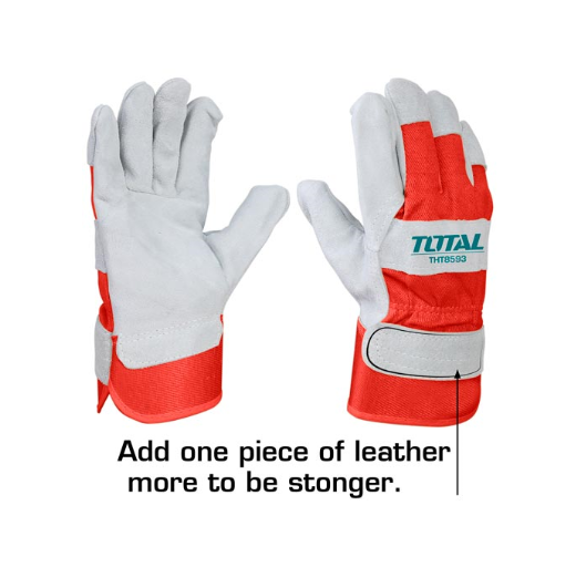 TOTAL Gloves Workers Red & Grey TSP14101