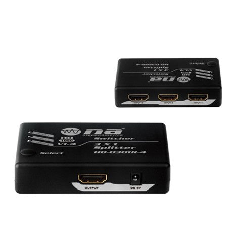 NIPPON AMERICA Hdmi Video Switch 3 Port HD-0301R-4 250MHZ