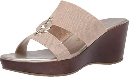 ANNE KLEIN Footwear Women's Wedge Pump Natural